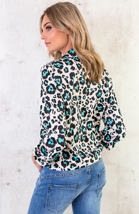 Panter Strik Blouse Beige – shoparchief, foto 3