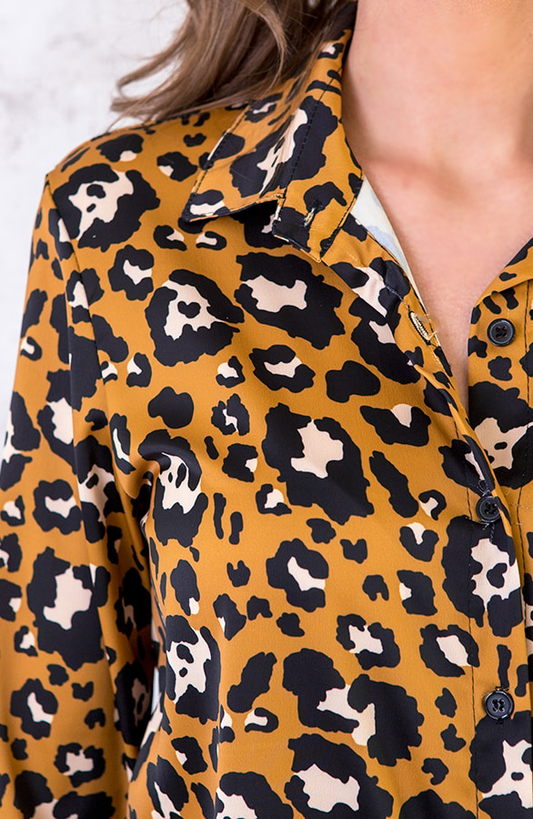 Panter Strik Blouse Oker – shoparchief, foto 6