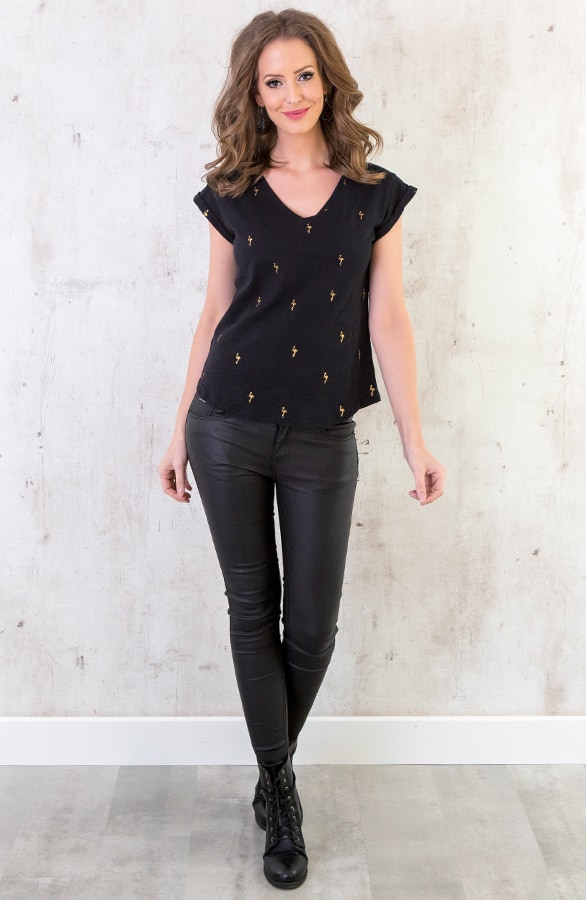 Flamingo Top V Zwart – shoparchief, foto 4