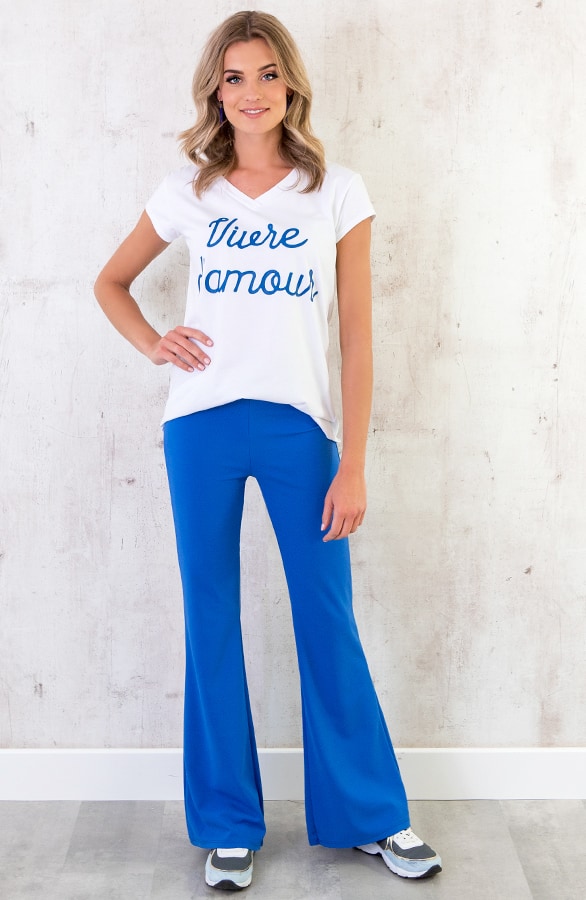 Vivre D Amour Top Wit Kobalt – shoparchief, foto 2