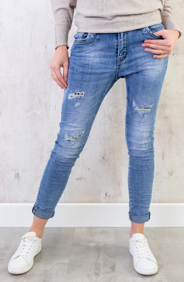 Damaged Leopard Jeans – shoparchief, foto 2