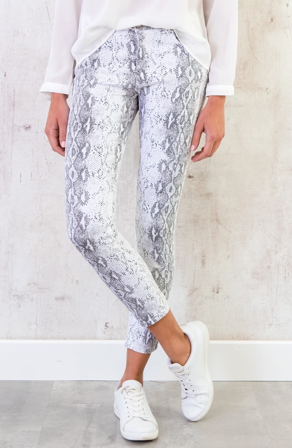 Schlangenprint Skinny Jeans Grau, Shoparchiv, Foto 2