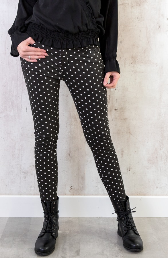 Stippen Skinny Jeans Zwart – shoparchief, foto 2