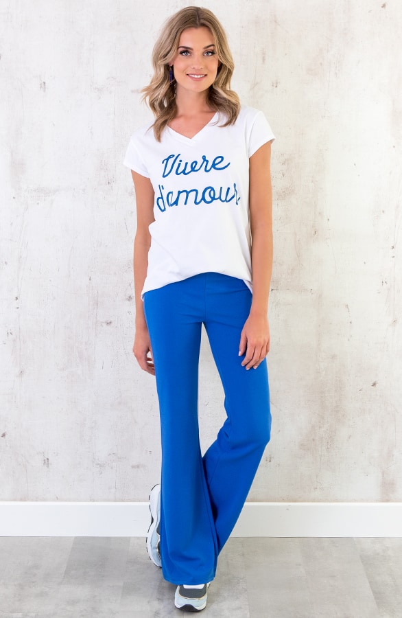 Vivre D Amour Top Wit Kobalt – shoparchief, foto 4