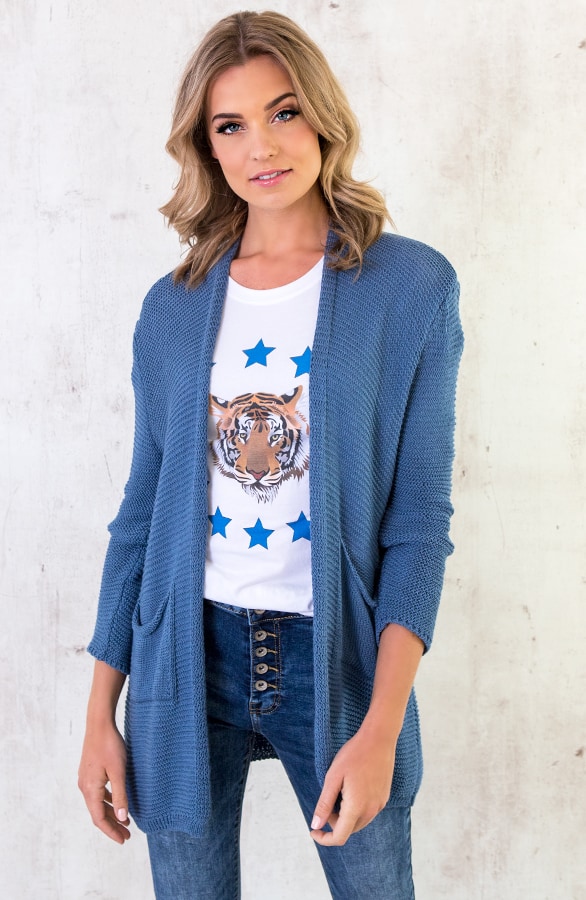 Gehaakt Pocket Vest Blauw – shoparchief, foto 6