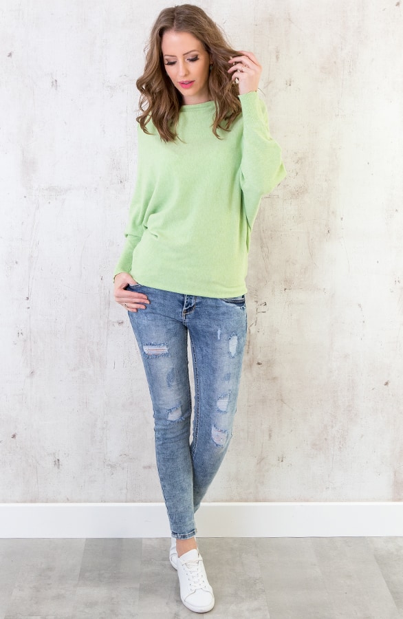 Oversized Soft Trui Lime – shoparchief, foto 6
