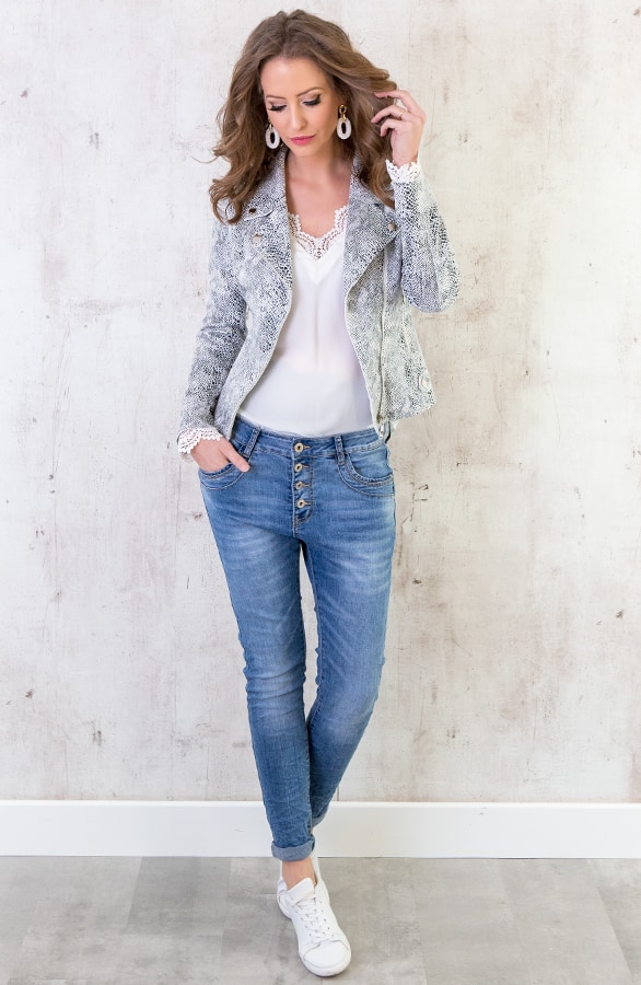 Kanten V Blouse Wit – shoparchief, foto 7
