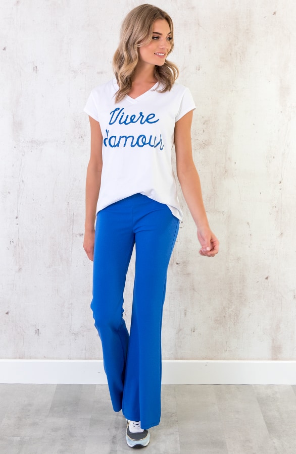 Vivre D Amour Top Wit Kobalt – shoparchief, foto 3