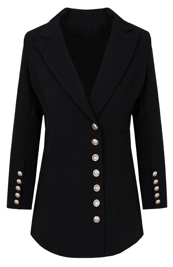Blazer Button Zwart – shoparchief