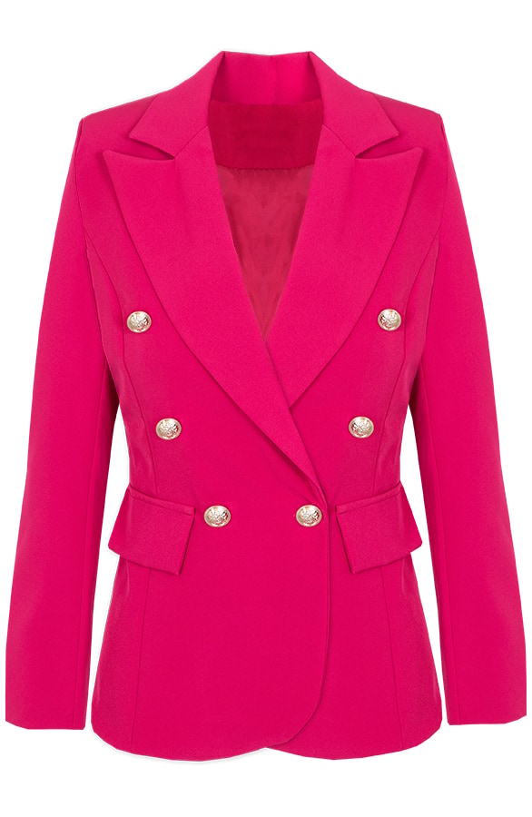 Knopen Blazer Fuchsia – shoparchief