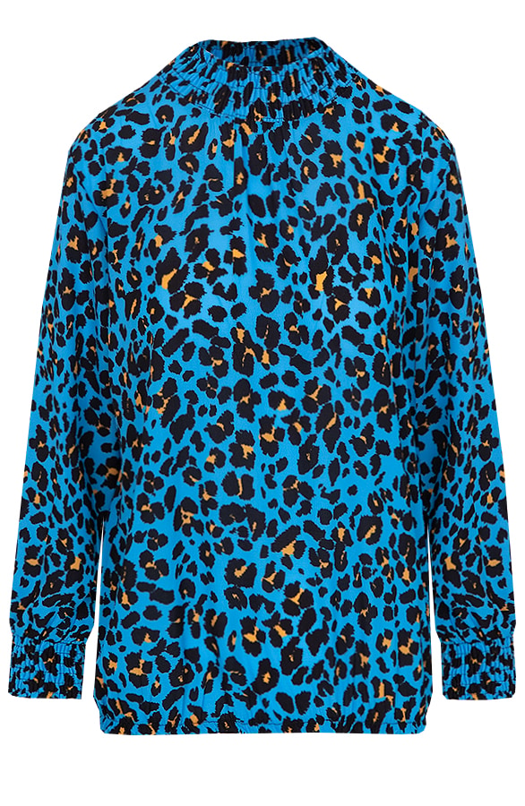 Panter Col Blouse Blauw – shoparchief