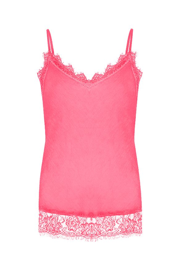 Romance Lace Top Koraal – shoparchief
