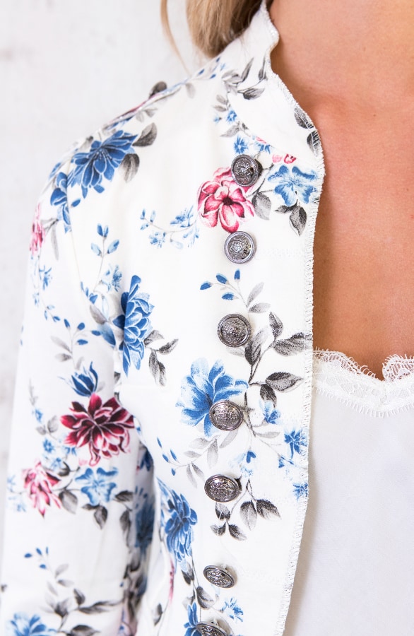Bloemen Jasje Button Creme – shoparchief, foto 6