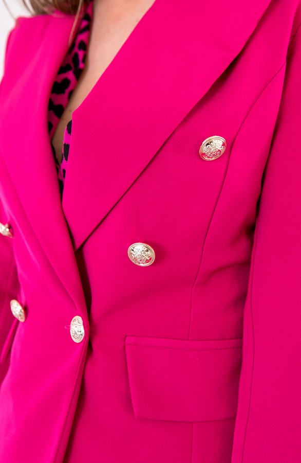 Knopen Blazer Fuchsia – shoparchief, foto 5