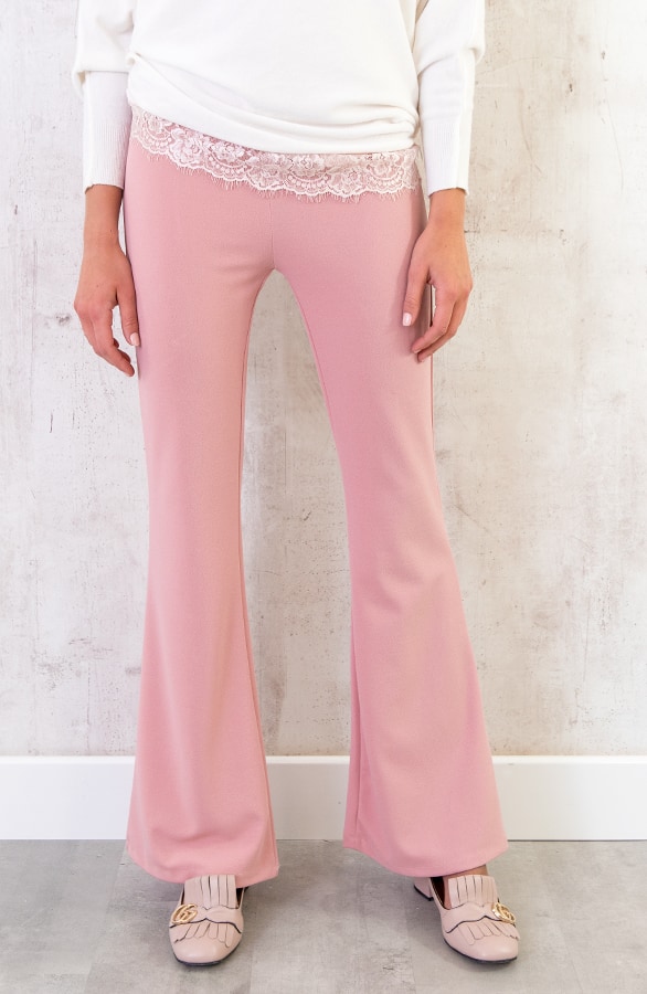 Flared Broek Oud roze – shoparchief, foto 2