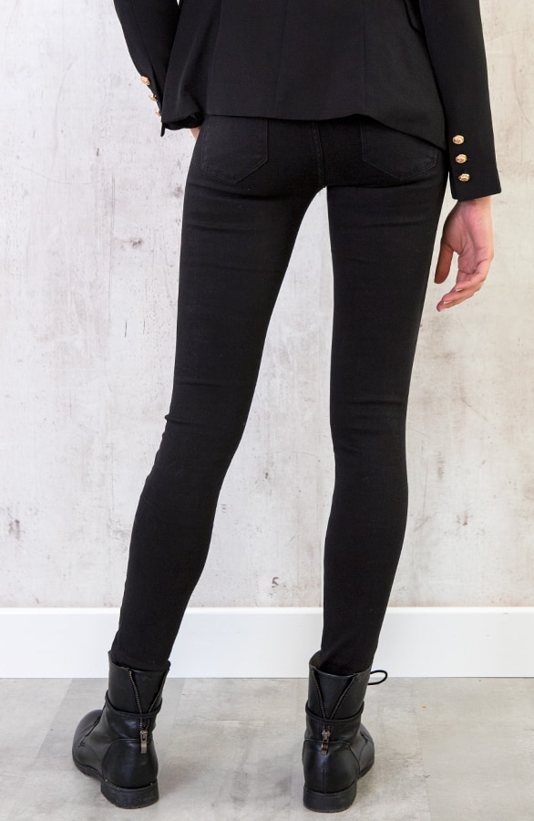 High Waist Skinny Jeans Schwarz, Shoparchiv, Foto 3