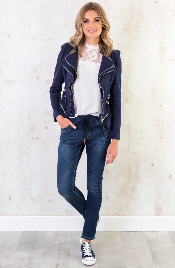 Suede Rits Jasje Marine – shoparchief, foto 5
