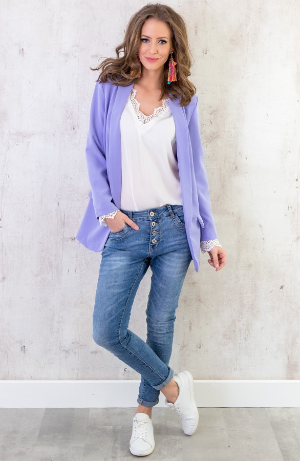 Boyfriend Blazer Lila – shoparchief, foto 4