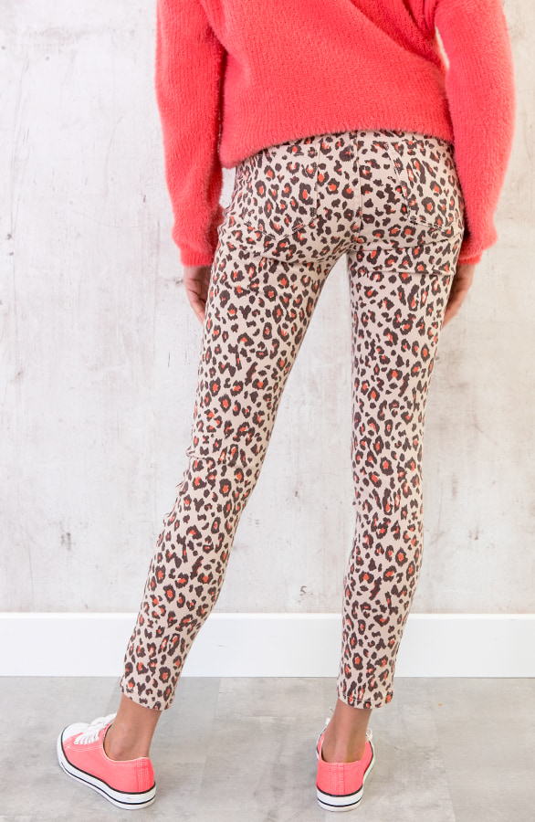 Skinny Jeans Leopard Beige – shoparchief, foto 4
