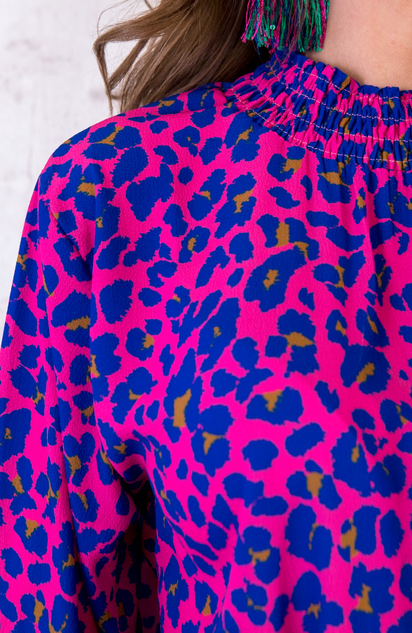 Panter Col Blouse Fuchsia – shoparchief, foto 5