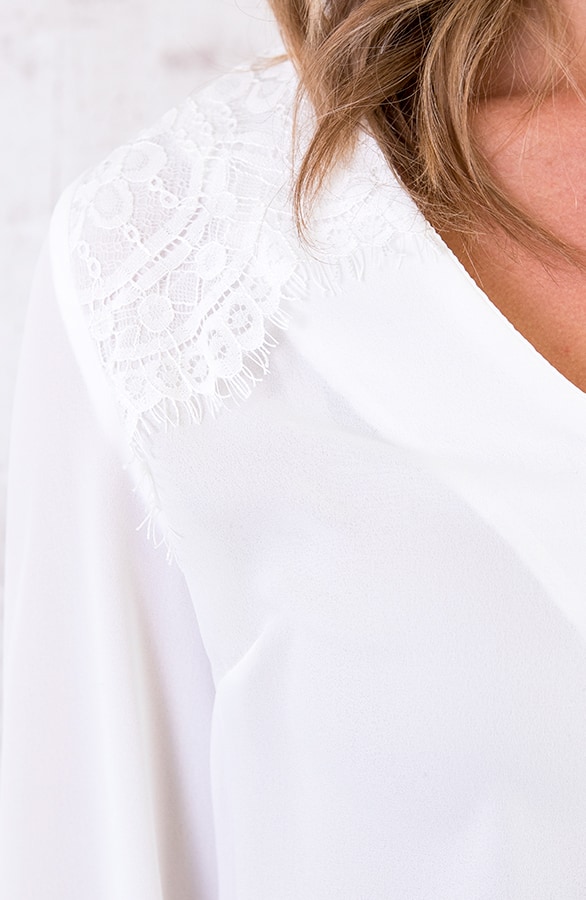 Kanten Blouse Wit – shoparchief, foto 5