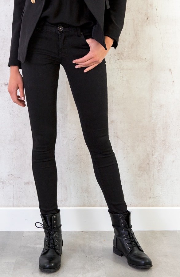 High Waist Skinny Jeans Schwarz, Shoparchiv