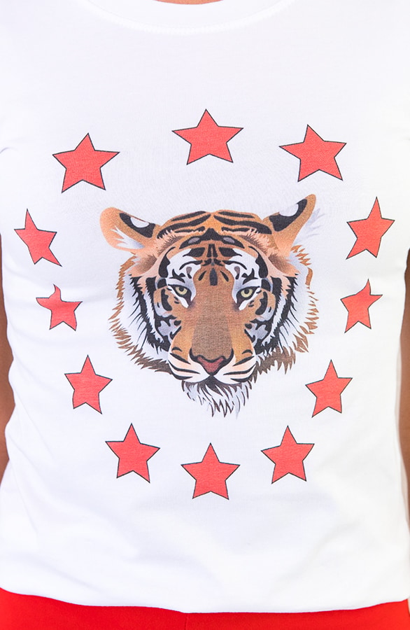 Tiger Star Top Rood – shoparchief, foto 4