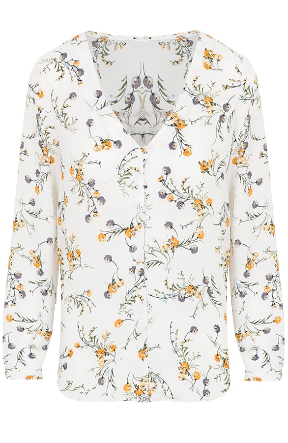Blouse Bloemen Creme – shoparchief