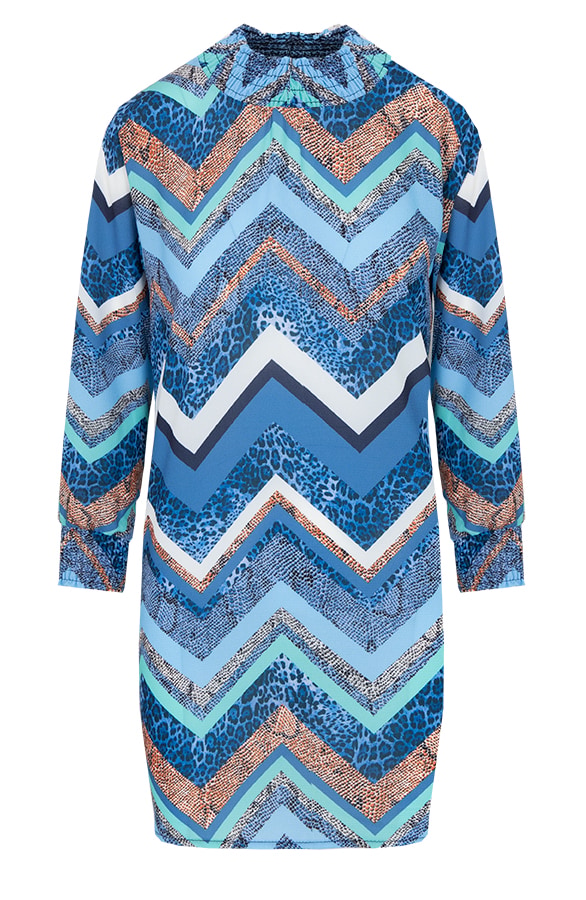 Col Zigzag Tuniek Blauw – shoparchief