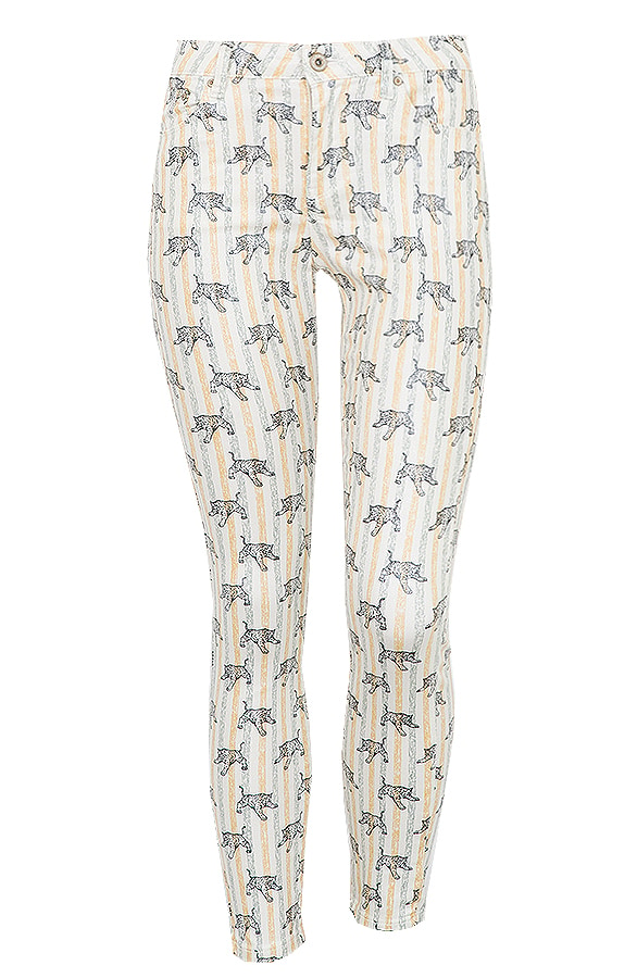Leopard Striped Jeans Geel – shoparchief