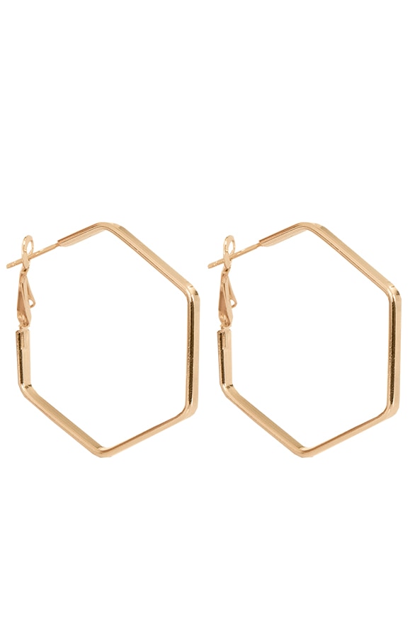 Oorbellen Zeshoek Goud – shoparchief