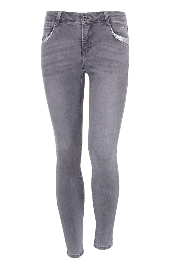 Pailletten Jeans Grijs – shoparchief