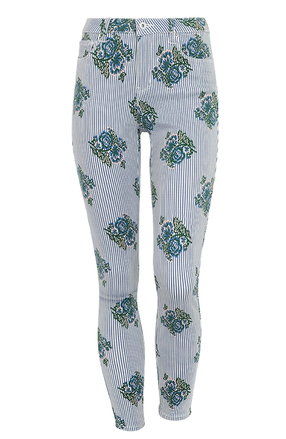 Skinny Jeans Bloemen Gestreept – shoparchief