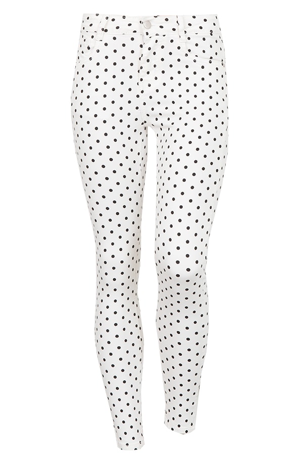 Punkte Skinny Jeans Weiß, Shoparchiv