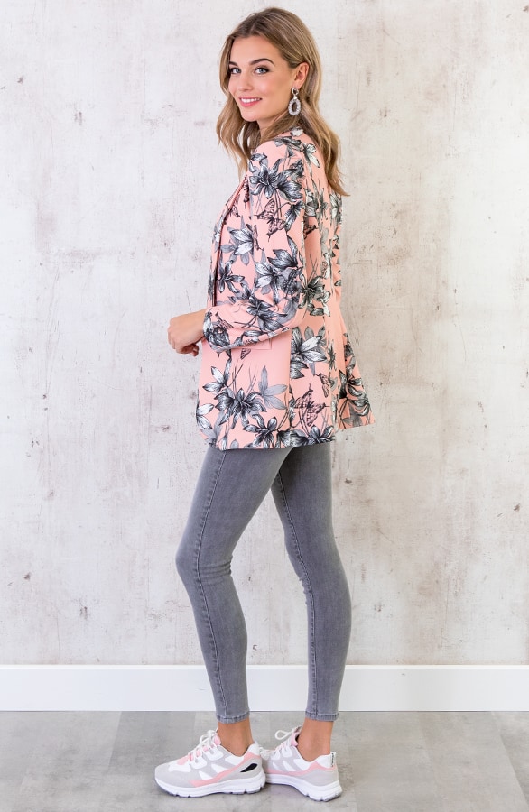 Boyfriend Bloemen Blazer Roze – shoparchief, foto 4