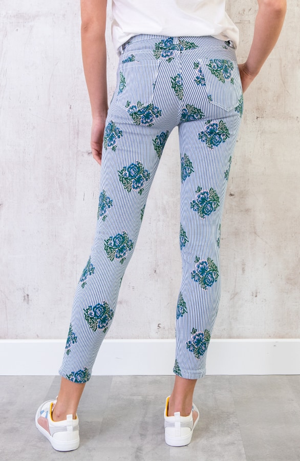 Skinny Jeans Bloemen Gestreept – shoparchief, foto 4