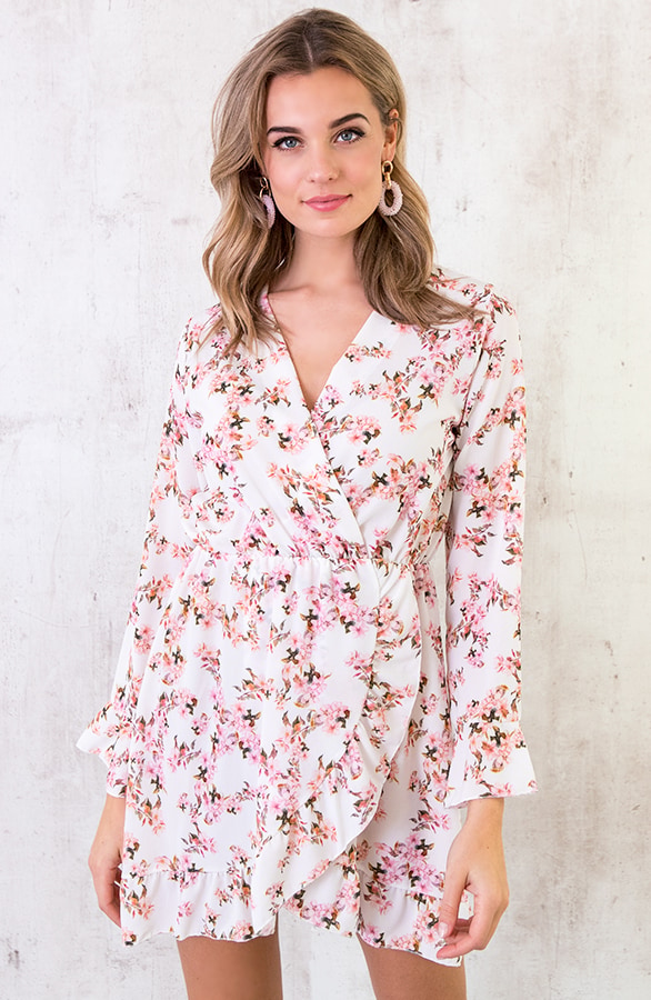 Bloemen Jurk Creme – shoparchief, foto 2