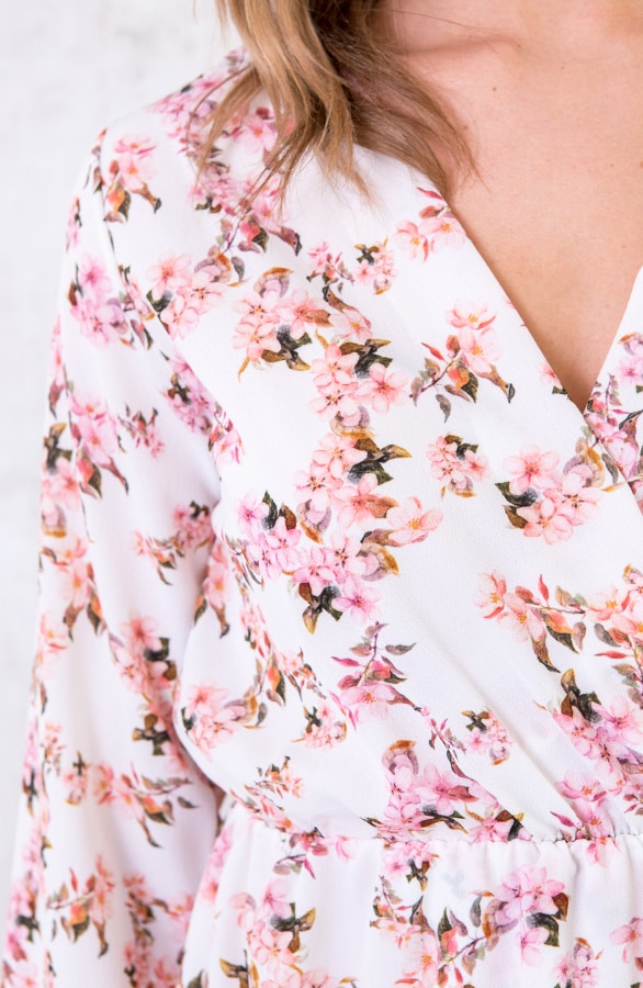 Bloemen Jurk Creme – shoparchief, foto 5