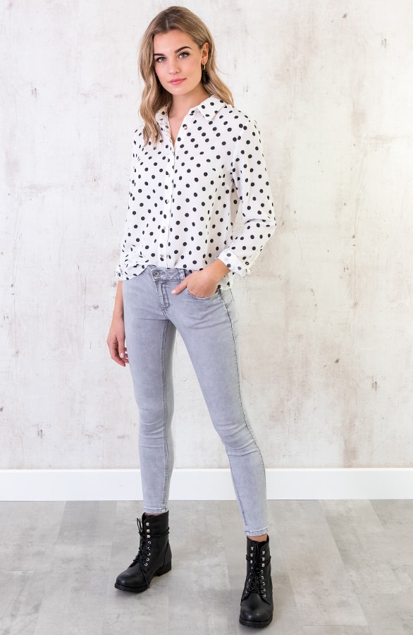 Skinny Spijkerbroek Grijs – shoparchief, foto 3