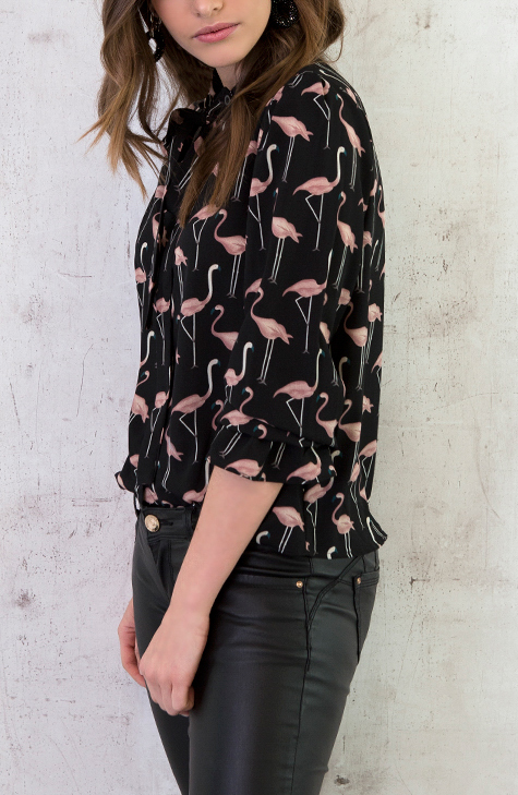 Flamingo Blouse Black – shoparchief, foto 3