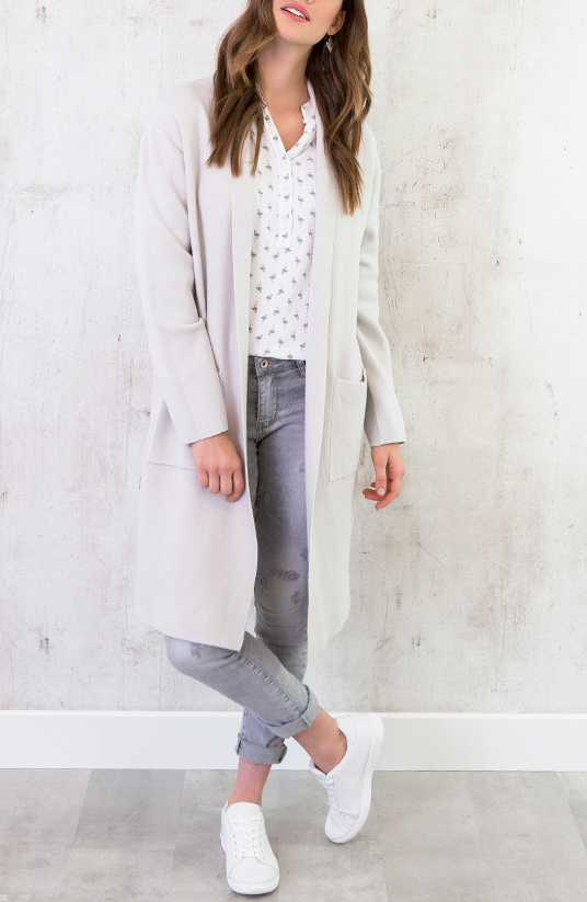 Flamingo Print Blouse Creme – shoparchief, foto 4