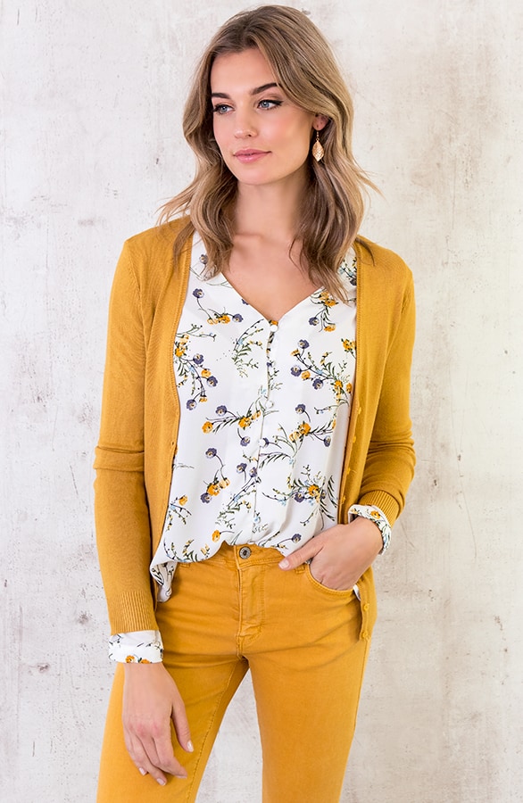 Basic Vest Okergeel – shoparchief, foto 3