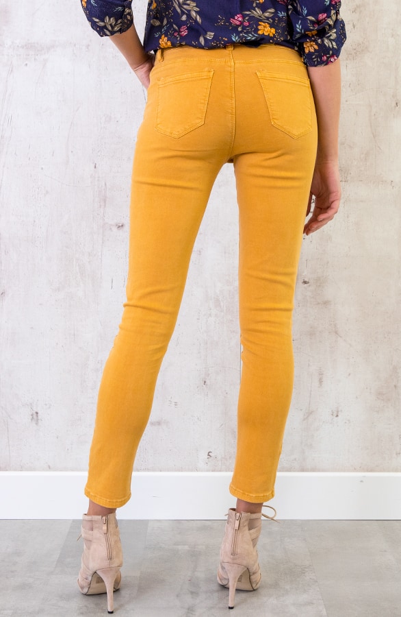 Skinny Jeans Damen Ockergelb, Shoparchiv, Foto 4