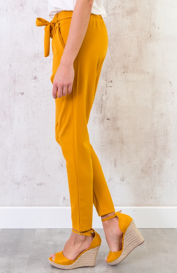 Sleehakken Suede Okergeel – shoparchief, foto 5