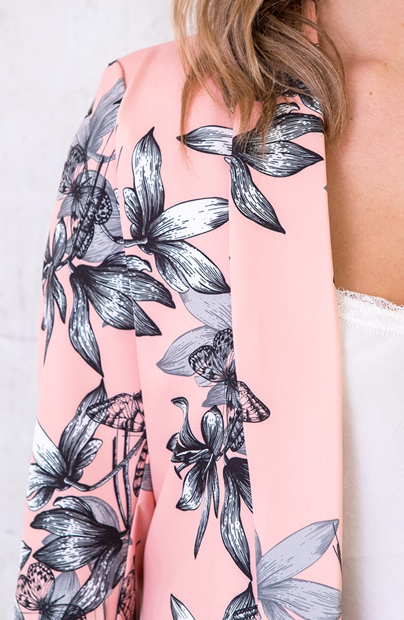 Boyfriend Bloemen Blazer Roze – shoparchief, foto 5