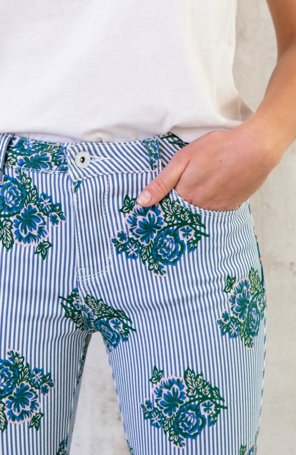 Skinny Jeans Bloemen Gestreept – shoparchief, foto 6