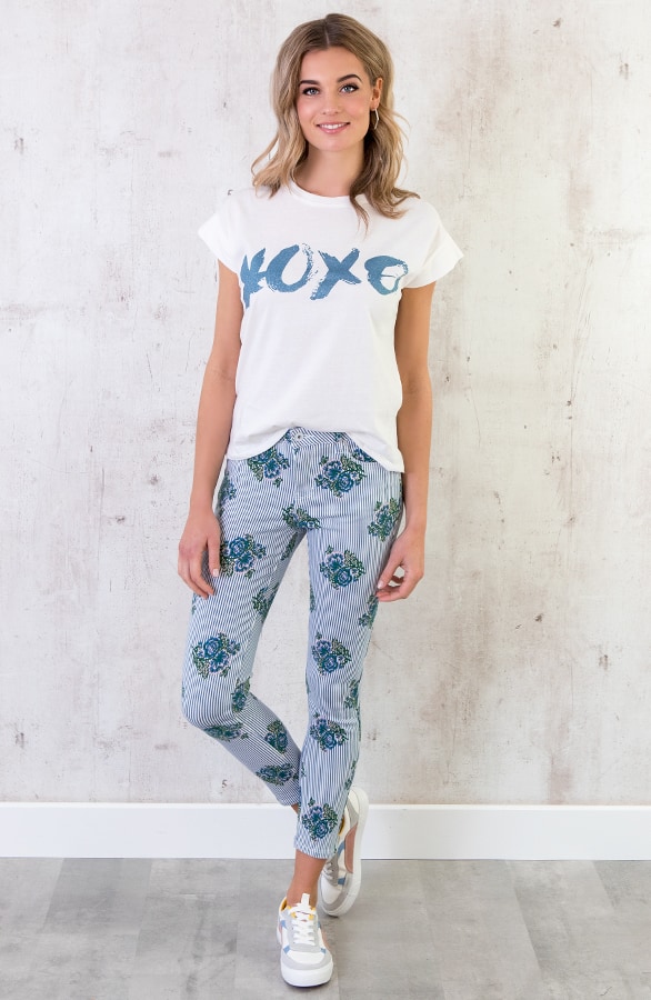 Skinny Jeans Bloemen Gestreept – shoparchief, foto 7
