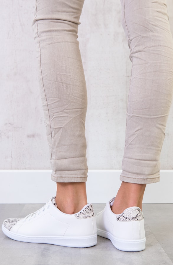 Sneakers Slangenprint Wit – shoparchief, foto 4
