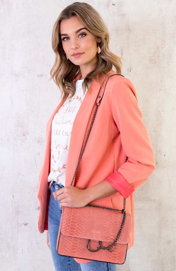 Boyfriend Blazer Koraalrood – shoparchief, foto 3