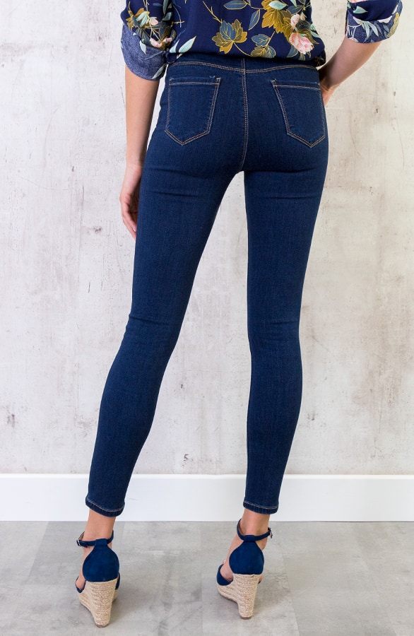 Skinny Jeans Rits Donkerblauw – shoparchief, foto 3